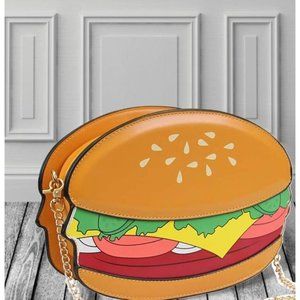 NOVELTY HANDBAG HANDBURGER PURSE BAG CROSSBODY BURGER CHEESEBURGER BAG